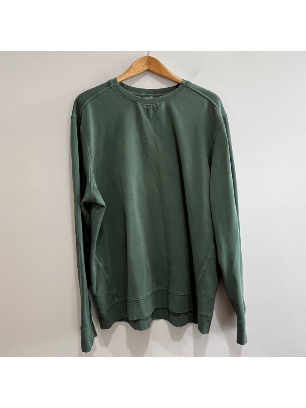 Eddie Bauer Crewneck Sweatshirt Mens TXL Green Soft Fleece Oversized Cozy